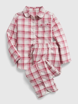 Kids 100% Recycled Plaid Print PJ Set | Gap (US)