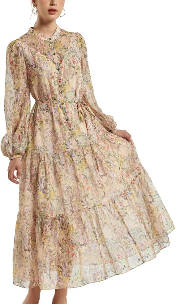 SIXDO Voile Flared Dress for Women, Casual Style and Elegant Statement for Seasonal Gatherings | Amazon (US)