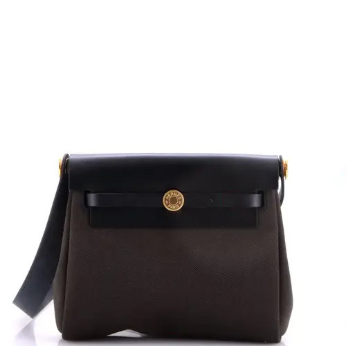 Pre-Owned Hermes Herbag Zip Toile and Leather 20 in Grey at Nordstrom, Size X-Small | Nordstrom