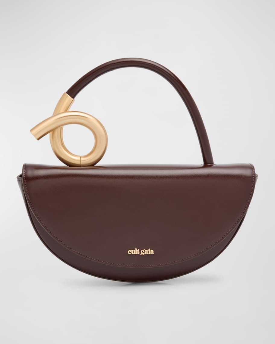 Azariah Leather Coil Top-Handle Bag | Neiman Marcus