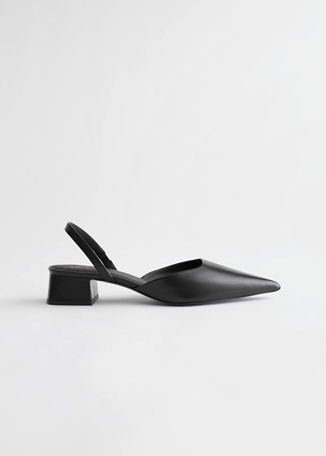 Leather Pointed Kitten Heel Mules | & Other Stories (EU + UK)