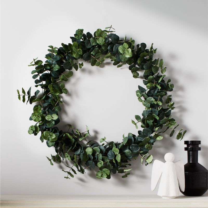 Faux Eucalyptus Wreath 30" | CB2 | CB2