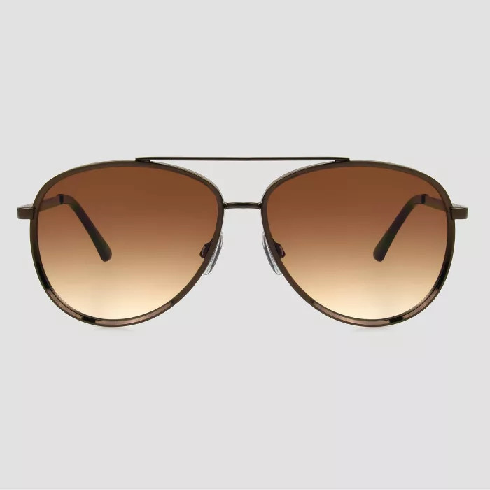 Women's Aviator Sunglasses - A New Day™ Bronze | Target