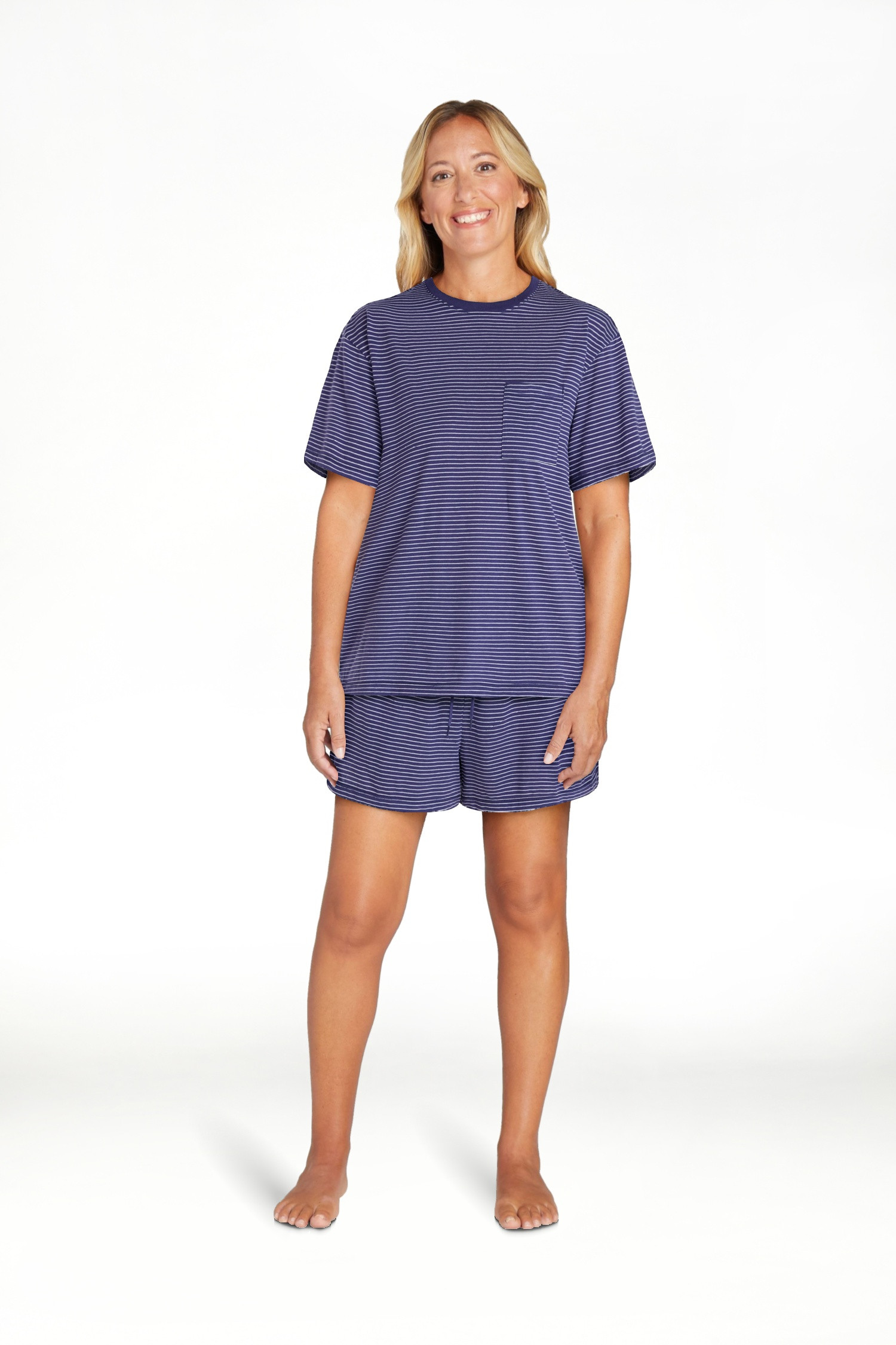 Joyspun Women's Short Sleeve Top and Shorts Pajama Set, 2-Piece, Sizes XS-3X | Walmart (US)