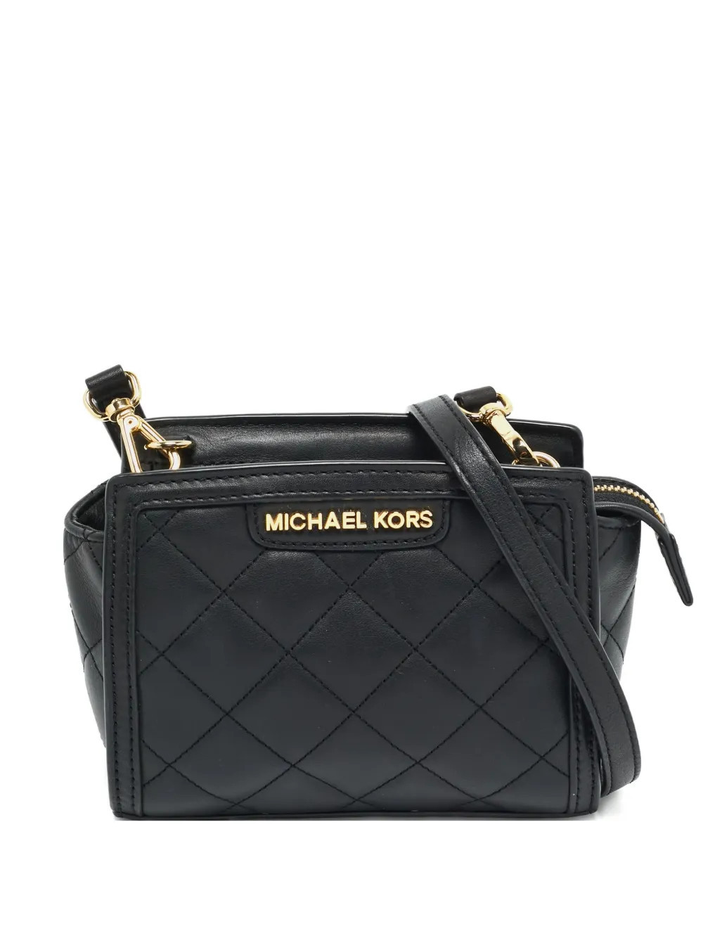 Michael Kors Vintage quilted-leather mini crossbody bag - Black | Farfetch Global