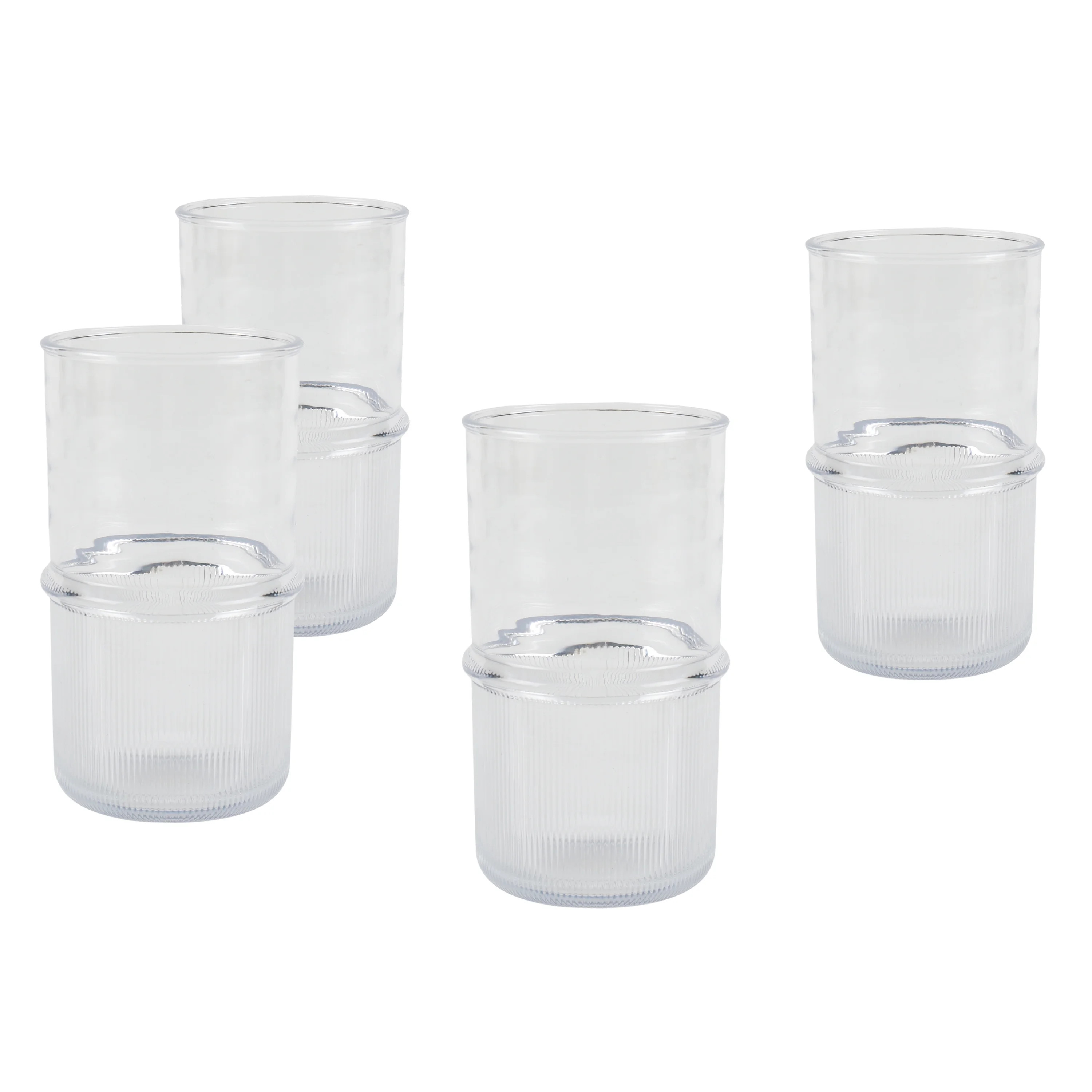 Better Homes & Gardens 4-Piece Clear Ribbed Tritan Tumbler Set | Walmart (US)