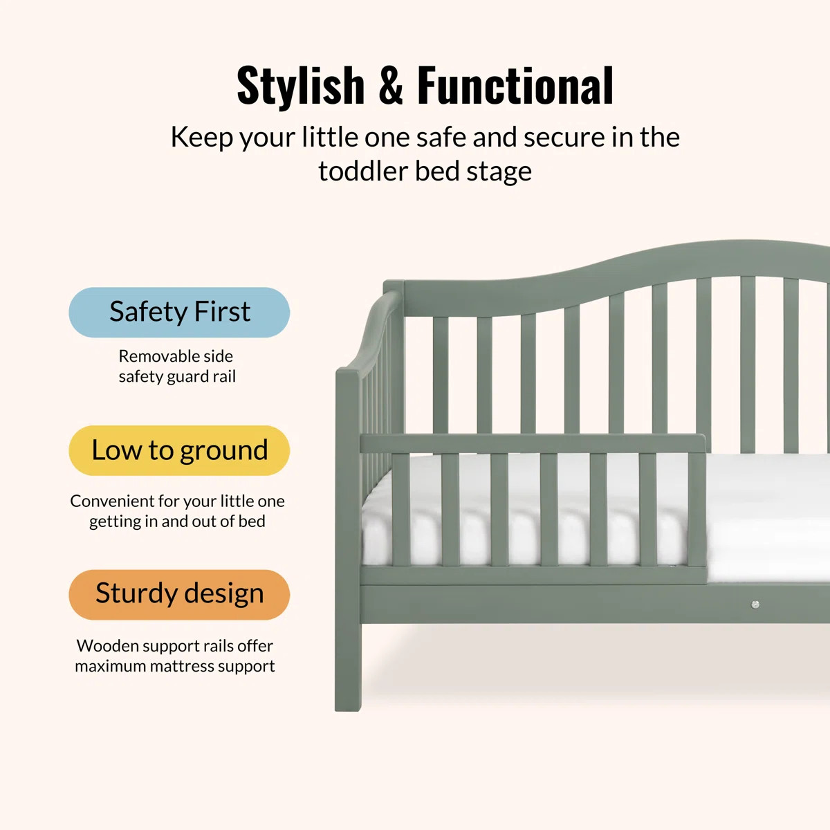 Dream On Me Toddler Solid Wood Standard Bed by Dream On Me | Wayfair North America