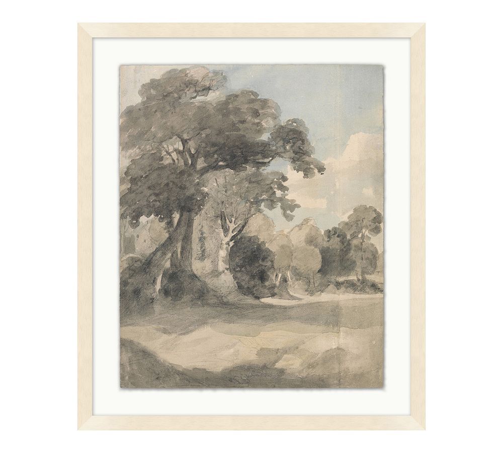 Trees In A Meadow Framed Print | Pottery Barn (US)
