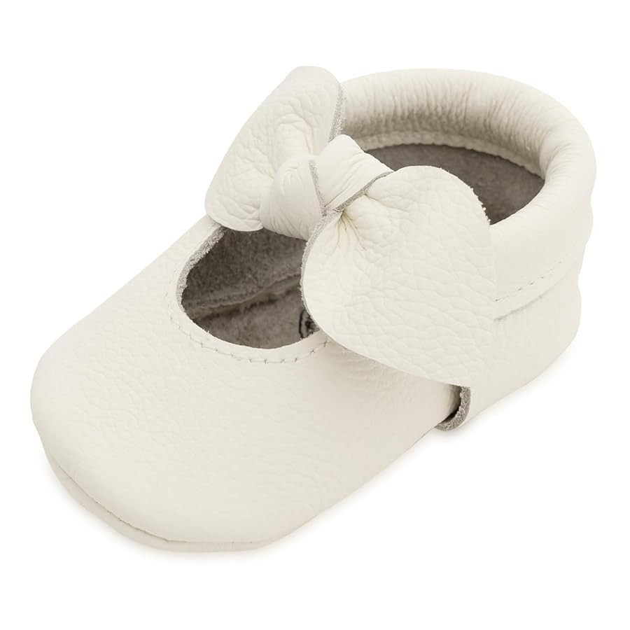 BirdRock Baby Bow and Knot Moccasins - Genuine Leather Baby Girl Shoes | Amazon (US)