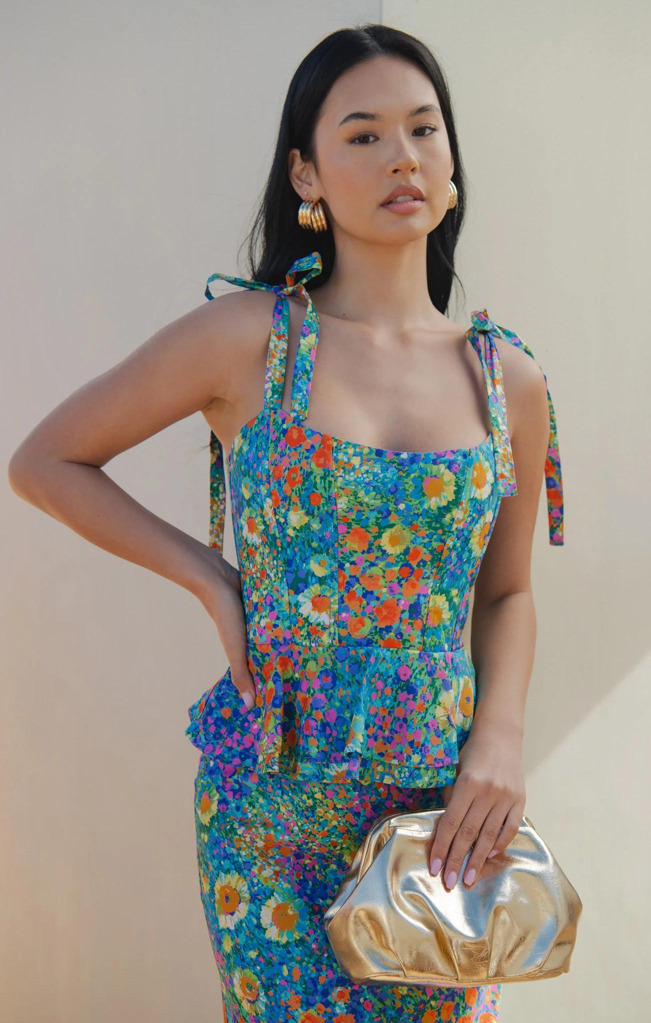 Pauline Peplum Dress ~ Painterly Petals | Show Me Your Mumu