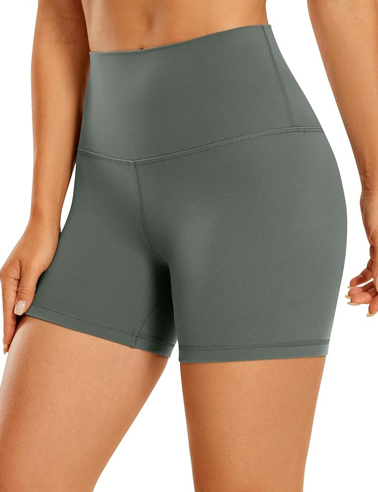 CRZ YOGA Womens Butterluxe Biker Shorts 4'' - High Waisted Booty Workout Volleyball Yoga Spandex | Amazon (US)