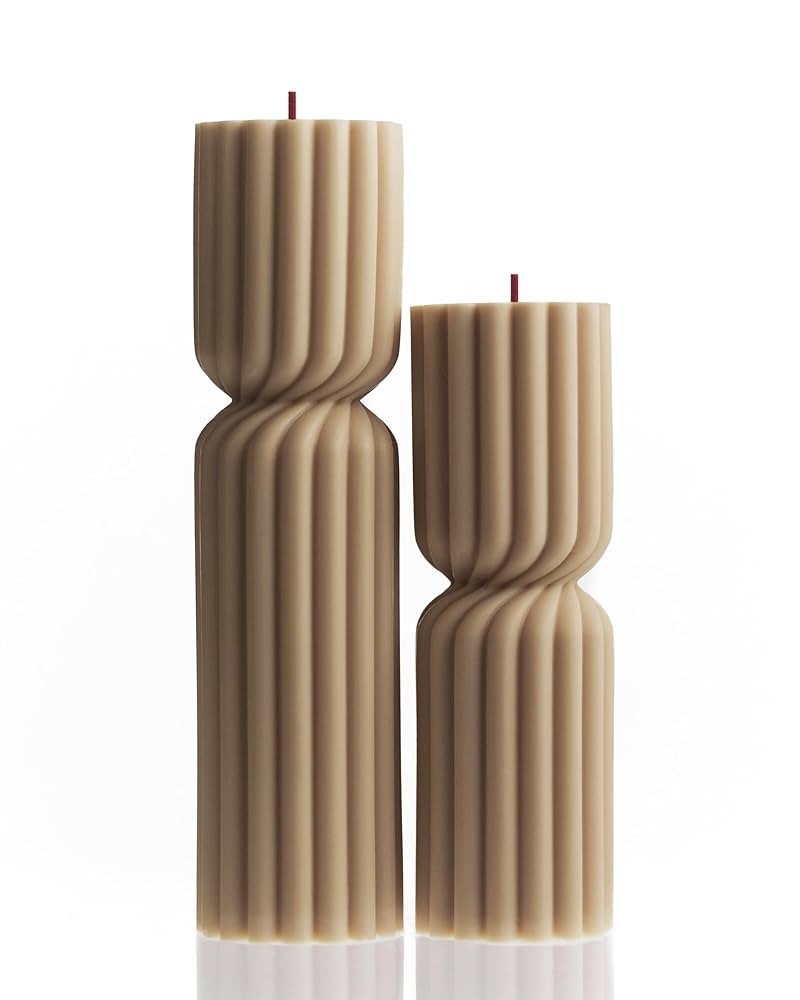 LAWA Spiral Spire Candle - Large Beautiful Handmade Pillar Scented Soy Wax Elegant Bubble Aesthet... | Amazon (US)