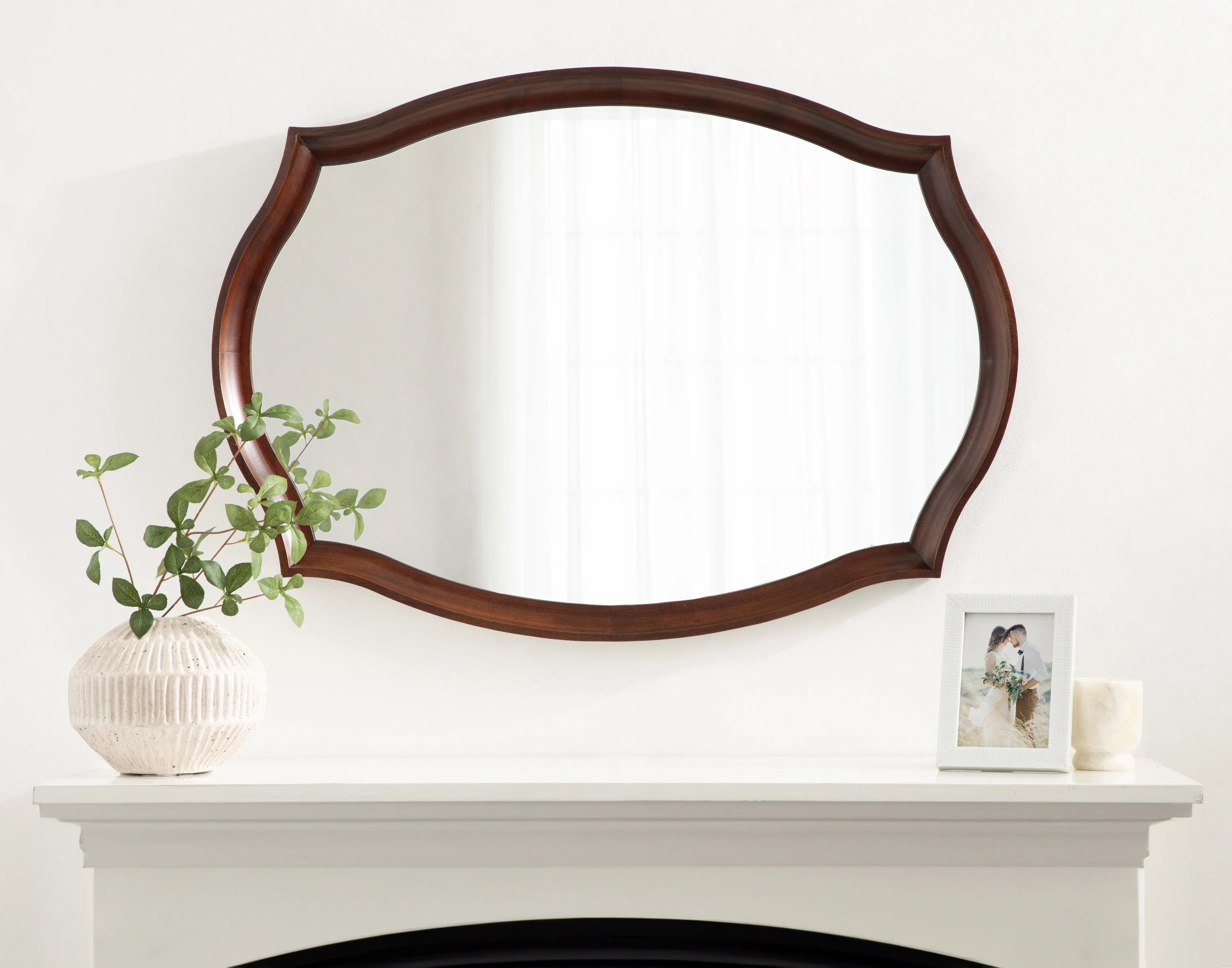 Alcott Hill® Bolme Wood Scalloped Wall Mirror | Wayfair | Wayfair North America