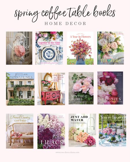 Spring coffee table books. Design books. Home decor. Florals. Grandmillenial style. Books.

#LTKhome #LTKstyletip #LTKSeasonal