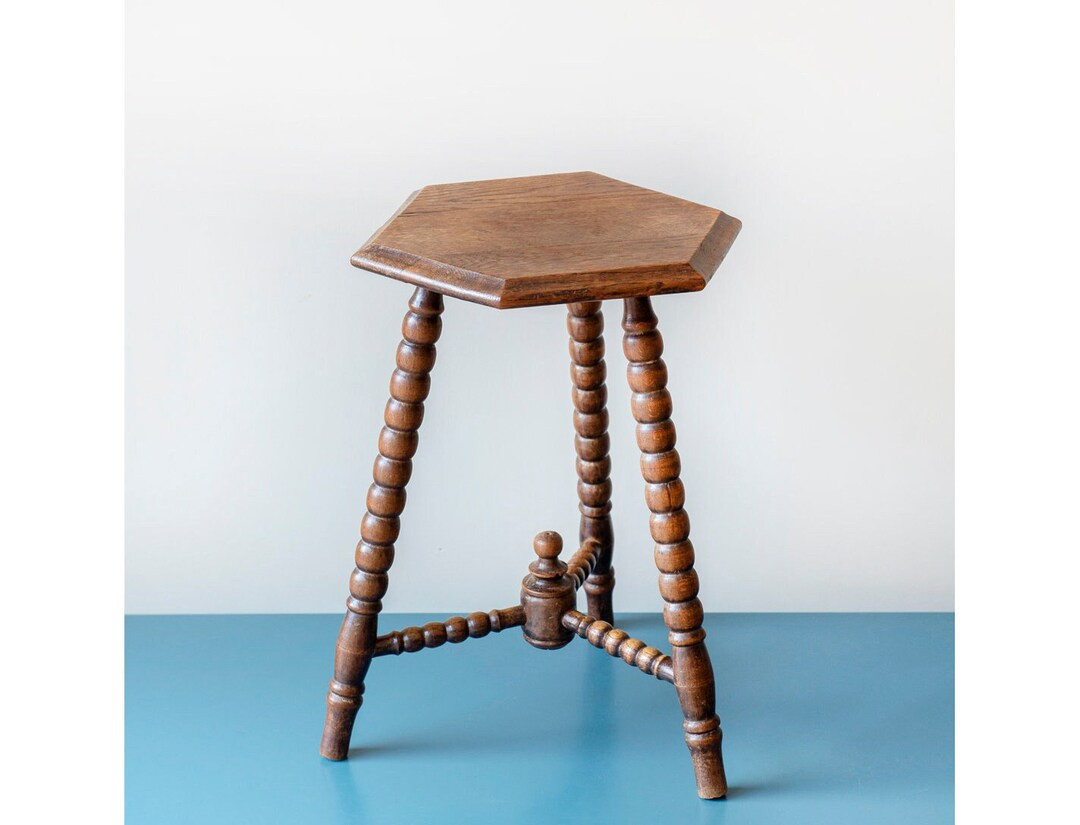 Antique Side Table With Bobbin Legs Old Hexagon Table Rustic - Etsy | Etsy (US)