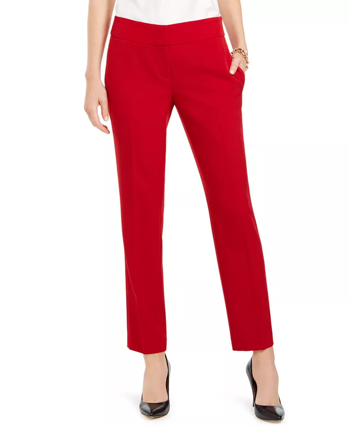Kasper Women's Stretch-Crepe Straight-Leg Pants - Macy's | Macys (US)