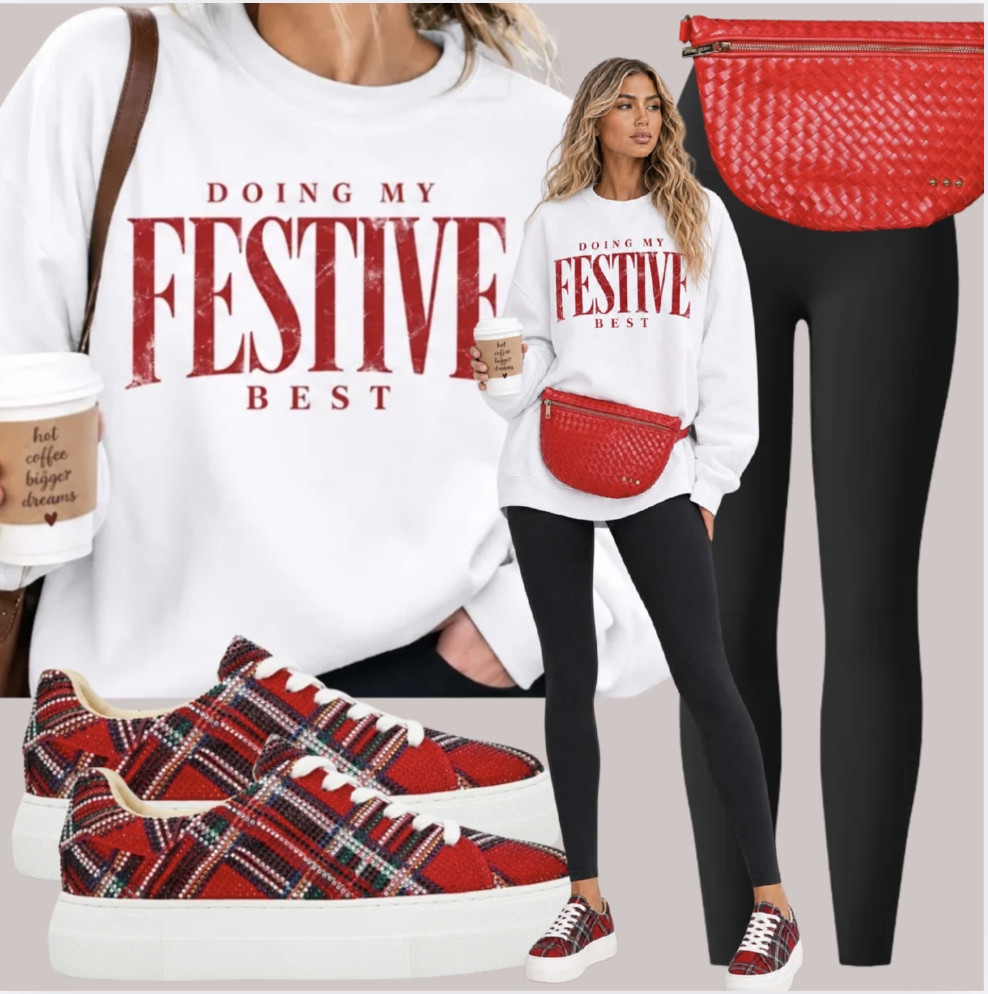 Doing my festive best! ✨🎄 This top is SO cute paired with these dupe leggings!

Girls, I know Christmas feels a little early—but the cutest holiday pieces always sell out fast. As soon as these launched, I knew I had to get them out to my girls because I couldn’t keep this find to myself! ❤️

If you love a little sparkle

Comment CHRISTMAS QUEEN and I’ll send you the links! 🔗
