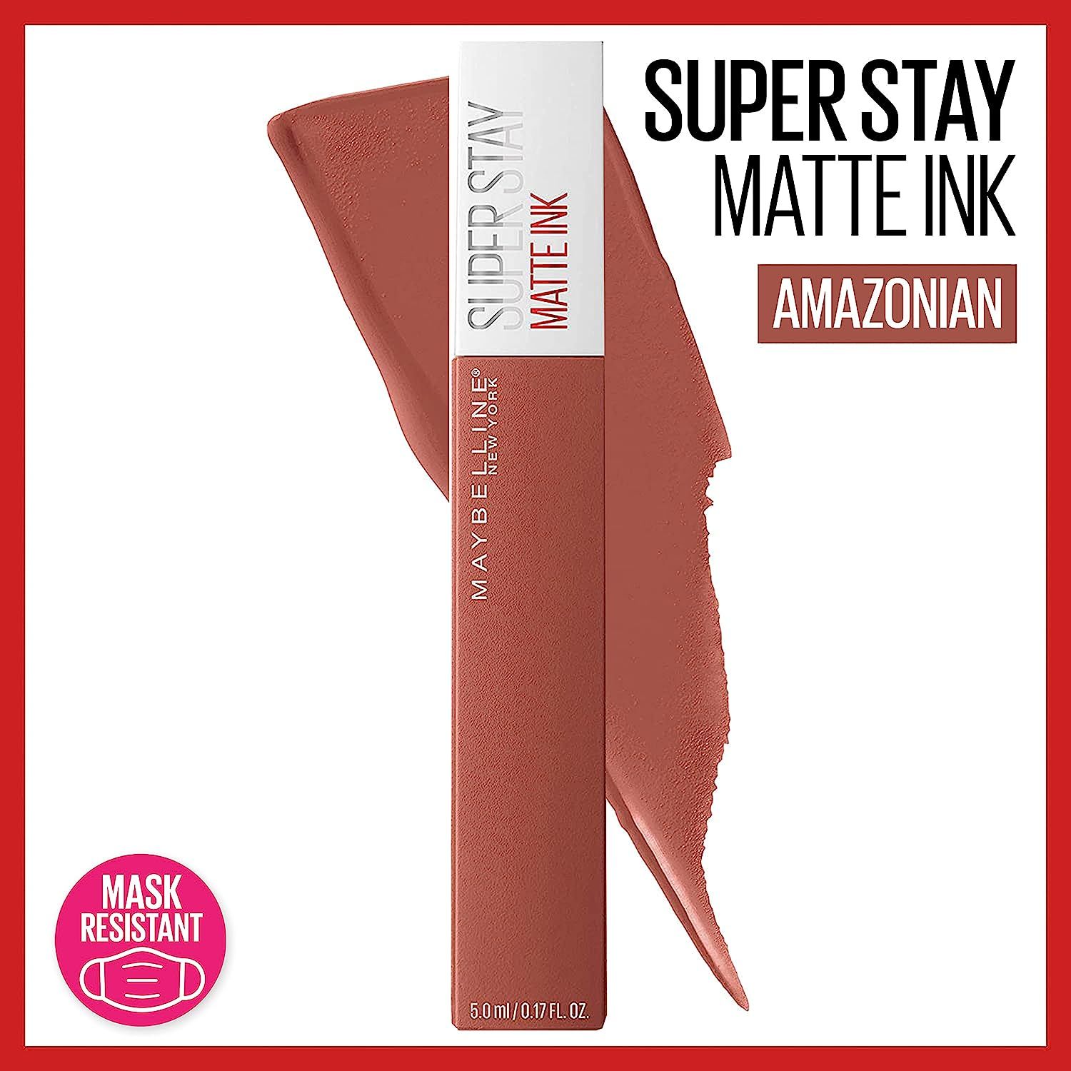 Maybelline New York SuperStay Matte Ink Liquid Lipstick, Amazonian, 0.17 fl. oz, 5 ml (Pack of 1) | Amazon (CA)