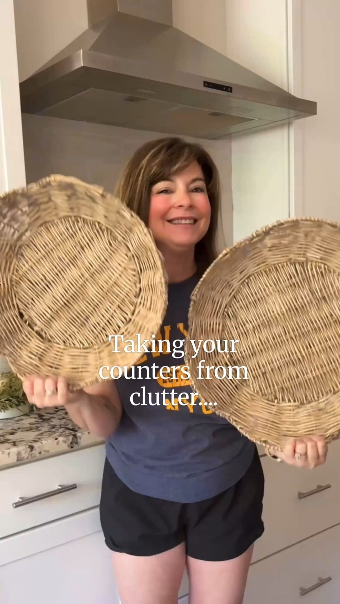An adorable scalloped basket is a great way to reduce the clutter while making things cute! Take 10% off MJHome with code 10CAROLINA. Or 10% off Luminara's faux flickering candles with code CAROLINACOZY10