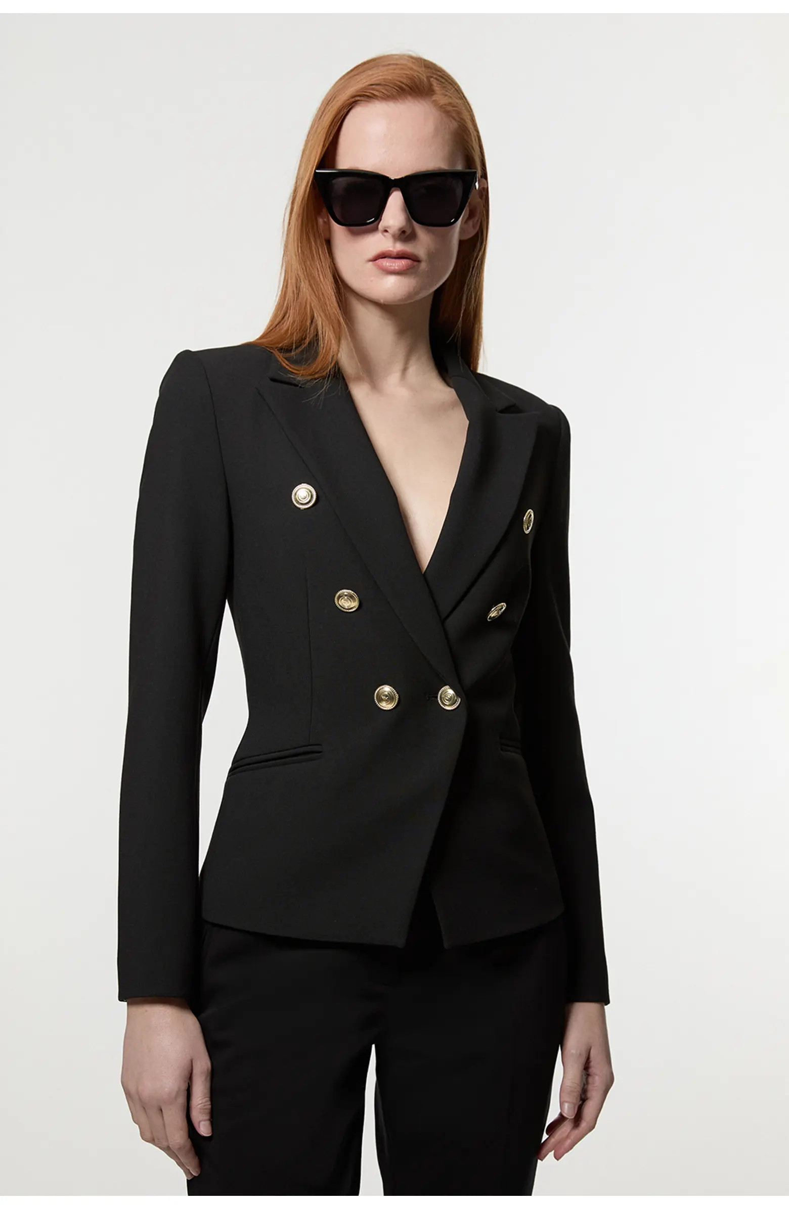 Petite Tailored Button Military Blazer | Nordstrom