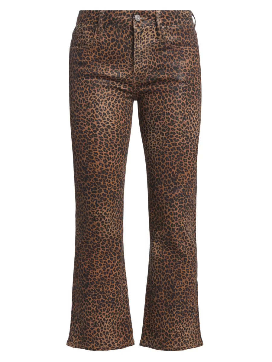 Frame Le Crop Mini Boot Coated Jeans | Saks Fifth Avenue