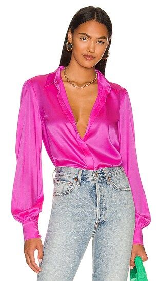 Maxwell Blouse in Bright Pink | Revolve Clothing (Global)