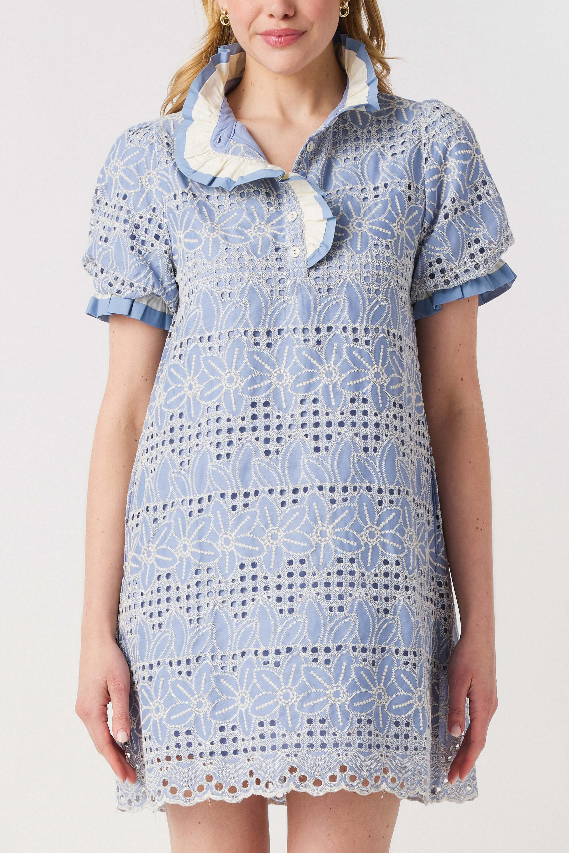 Jodifl Ruffle Eyelet Lace Dress | Social Threads