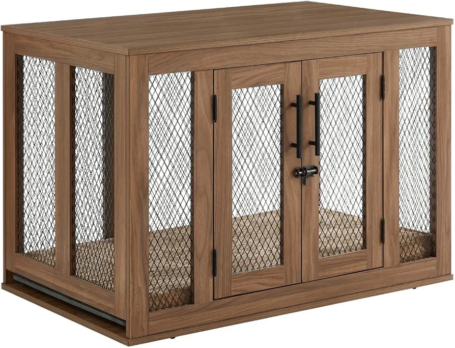 unipaws Furniture Dog Crate with Tray for Medium Dogs, Indoor Aesthetic Puppy Kennel Pet House Do... | Amazon (US)