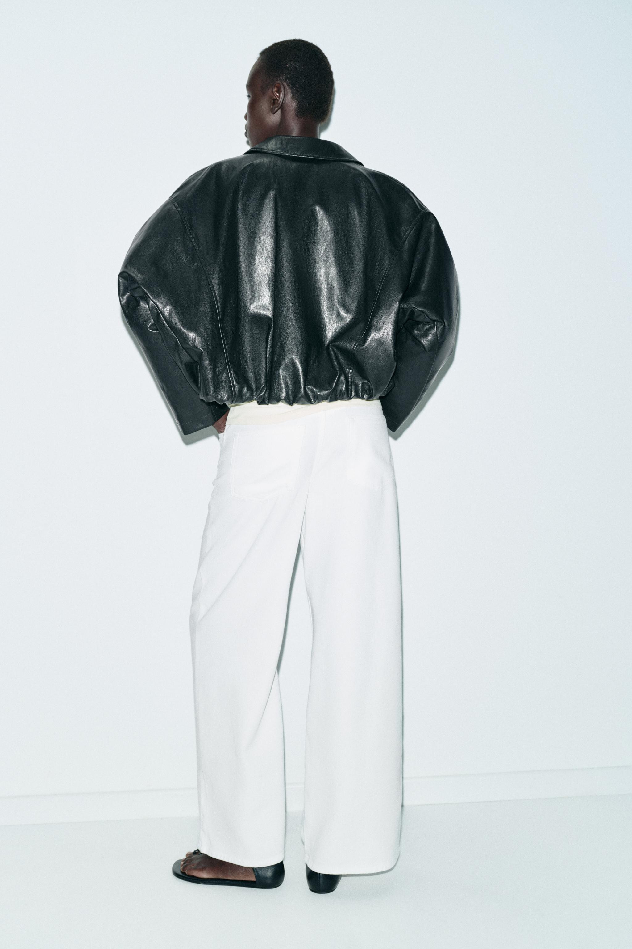 LEATHER EFFECT BOMBER JACKET | Zara UK