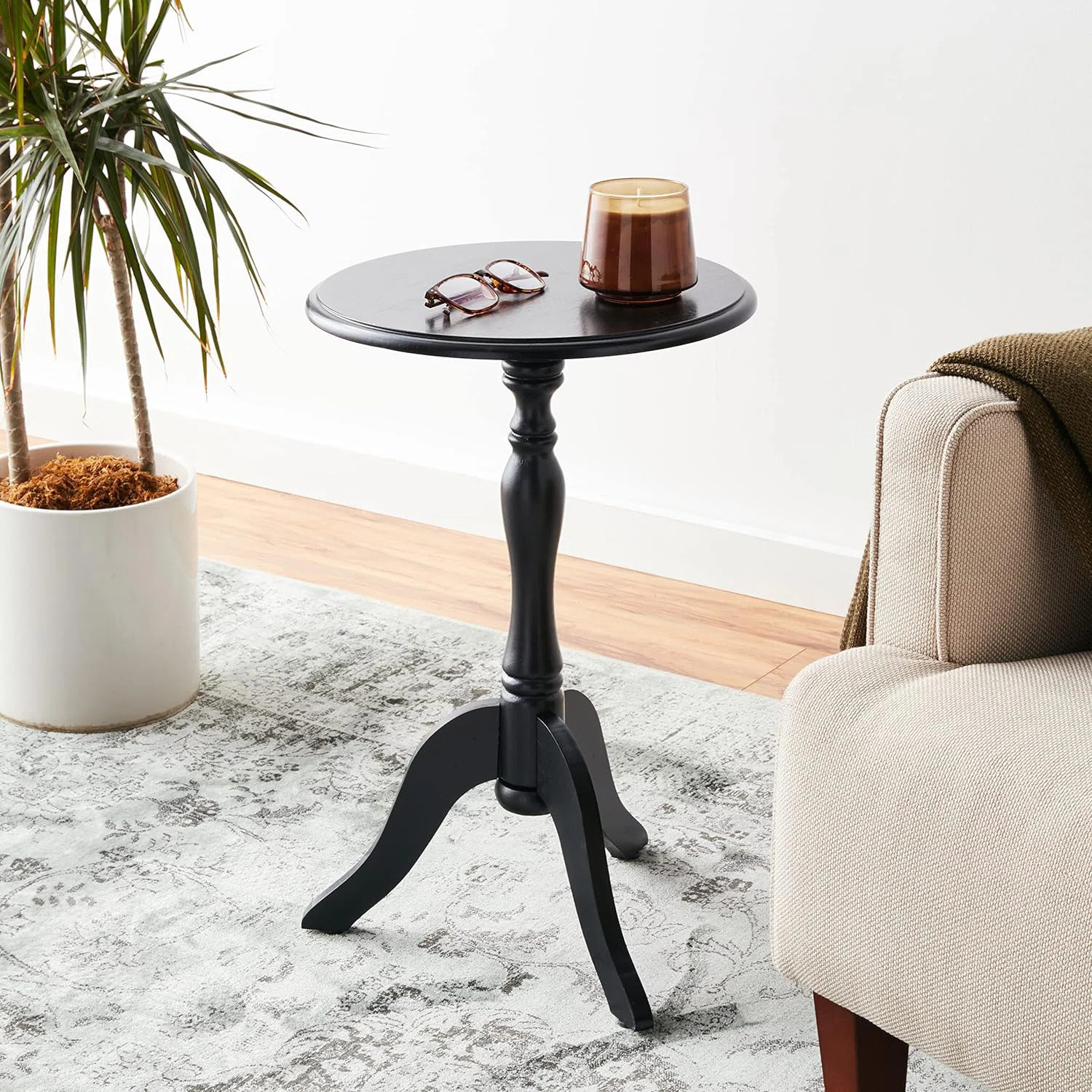 24 Round Pedestal Accent End Table | Wayfair North America