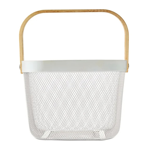 Square Mesh Basket, White, 10" x 7", Easter by Way To Celebrate | Walmart (US)