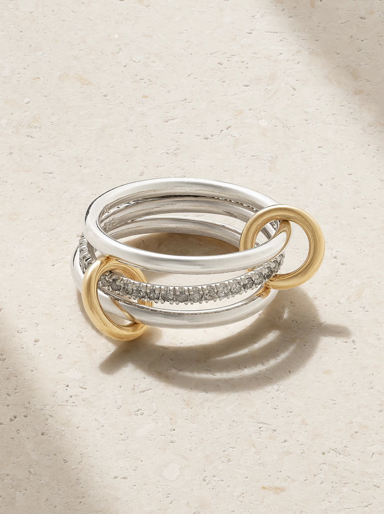 Spinelli Kilcollin - Sonny Sterling Silver And 18-karat Gold Diamond Ring - 6 | NET-A-PORTER (US)