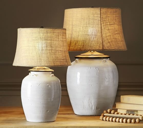 Courtney Ceramic Table Lamp Base - Ivory | Pottery Barn (US)