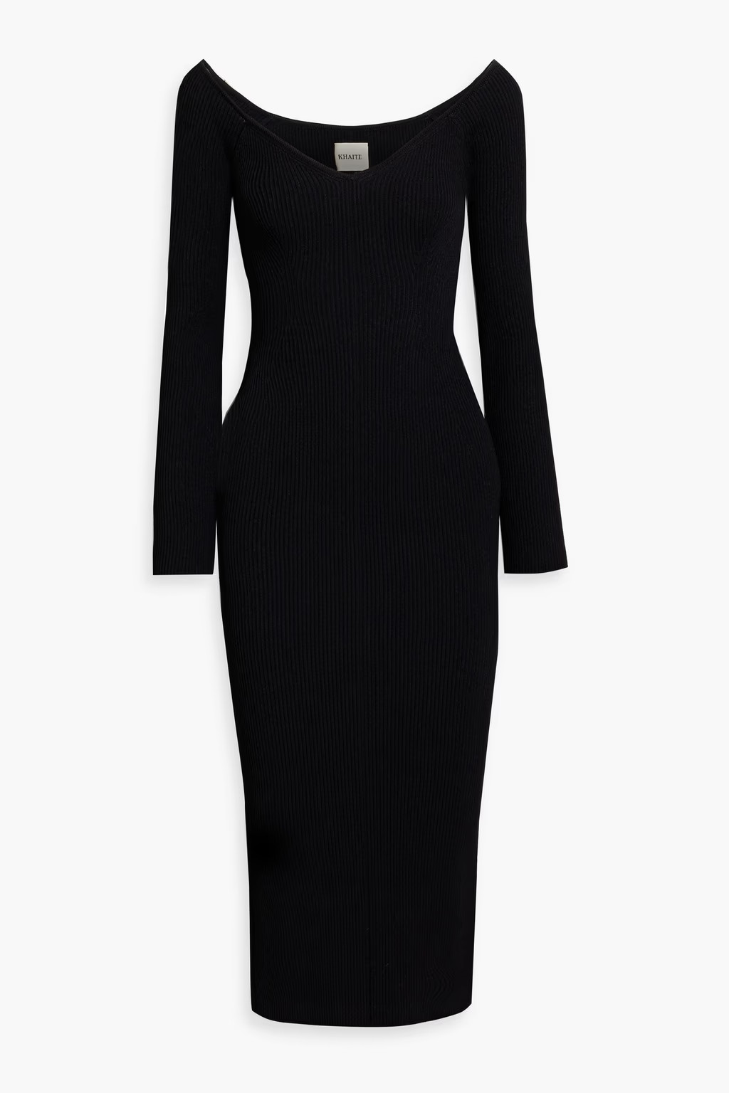 Pia ribbed-knit midi dress | The Outnet (US and CA)