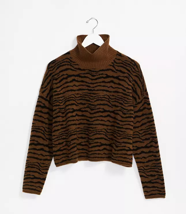 Lou & Grey Tiger Turtleneck Sweater | LOFT