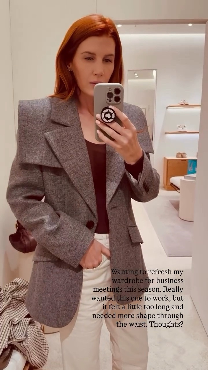 Wanting to refresh my wardrobe for business meetings this season. Really wanted this one to work, but it felt a little too long and needed more shape through the waist. Thoughts?

I’m wearing the 36 in this video and needed the 34.