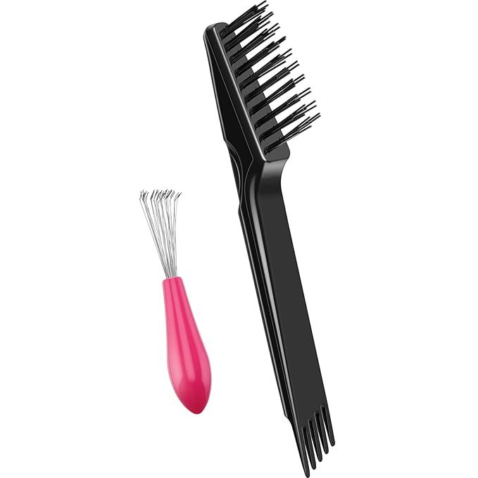 2 Pieces Hair Brush Cleaning Tool Comb Cleaning Brush Comb Cleaner Brush Hair Brush Cleaner Mini ... | Amazon (US)