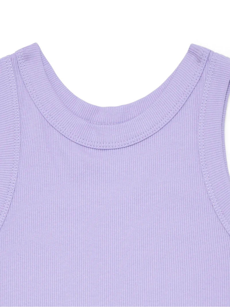 Wonder Nation Girls Kid Tough Ribbed Tank Top, Sizes 4-18 & Plus | Walmart (US)