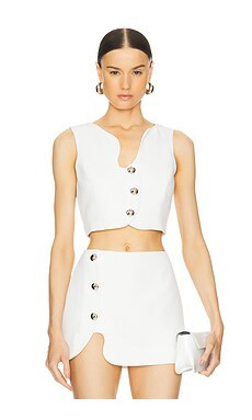 Amanda Uprichard Puzzle Vest in Ivory from Revolve.com | Revolve Clothing (Global)