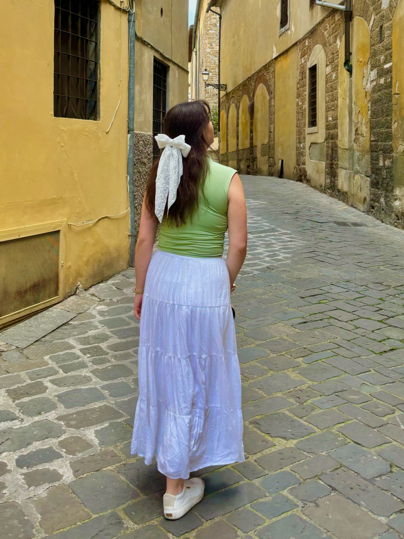 The perfect outfit for exploring Florence! I love love love this bow and skirt. And the shoes were the best for walking 11 miles a day. No blisters or pain  

#LTKFindsUnder50 #LTKTravel #LTKSeasonal