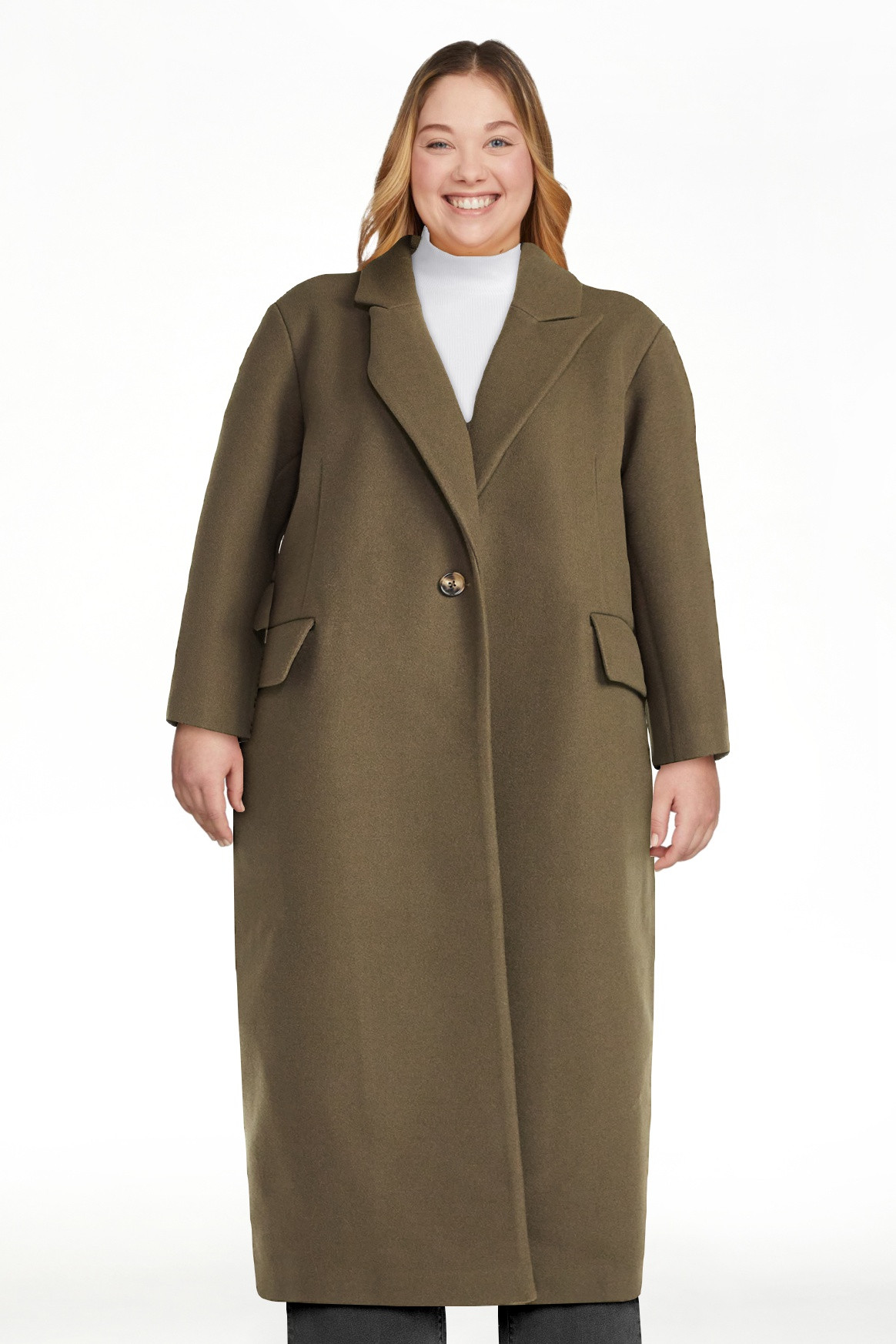 Scoop Women's and Women's Plus Oversized Faux Wool Coat, Heavyweight, Sizes XS-4X | Walmart (US)