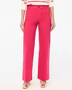 Lizzie high-rise patch-pocket wide-leg pant | J.Crew Factory