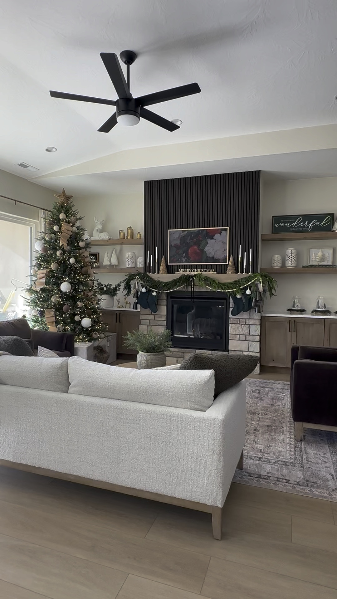 I absolutely love this time of year when our home is decorated for the holidays and Christmas is around the corner. Something about the lights of a Christmas tree, a fireplace with a dancing flame surrounded by garland, earthy warm neutral colors, and a touch of brass make this time of year so magical. ✨

Interior designer
Deck the halls
Christmas decor 

#LTKhome #LTKSeasonal #LTKHoliday