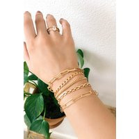 Big Bold Gold Chain Bracelet, Filled Layering Statement Chunky Gift For Her | Etsy (US)