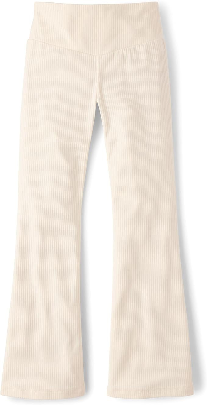 The Children's Place Girls' High Rise Flare Leggings | Amazon (US)