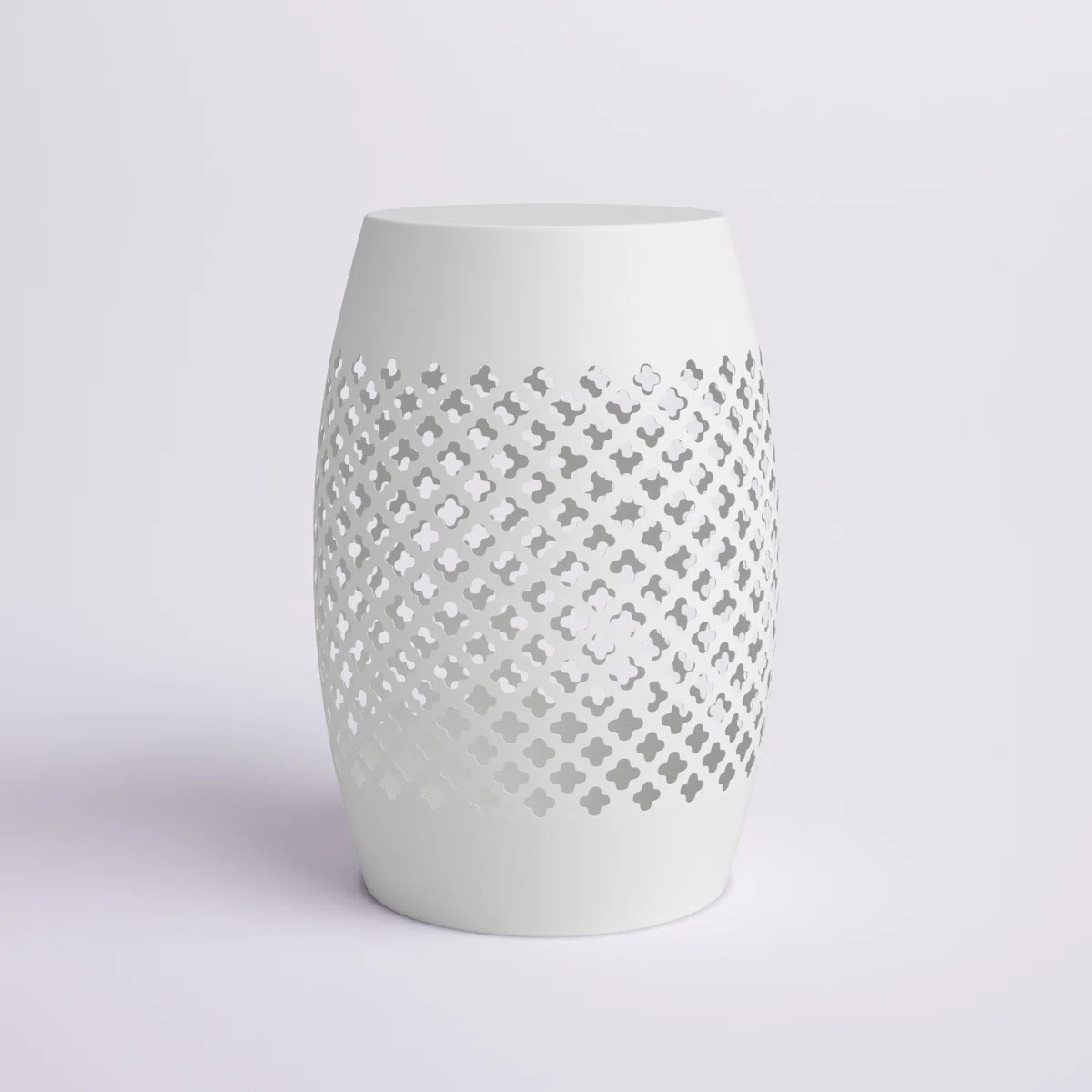 Evatt 12.5" Steel Patio End Table, Round Hollow Drum Side Table, Accent Table for Indoor and Outd... | Wayfair North America