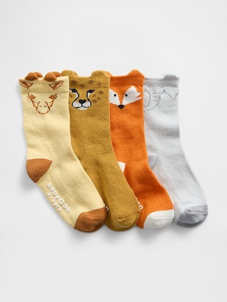 Baby & Toddler Animal Crew Socks (4-Pack) | Gap (US)