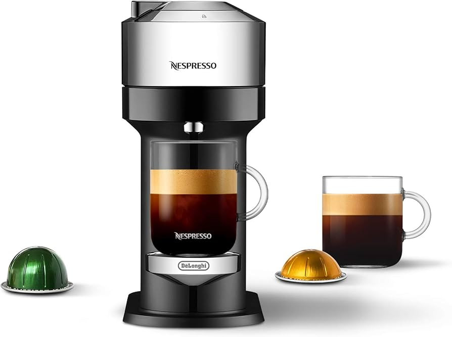 Nespresso Vertuo Next Deluxe Coffee and Espresso Machine by De'Longhi, Chrome | Amazon (US)