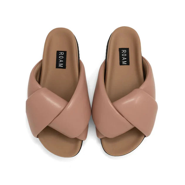 ROAM FOLDY PUFFY SANDALS BLOOM VEGAN LEATHER | ROAM