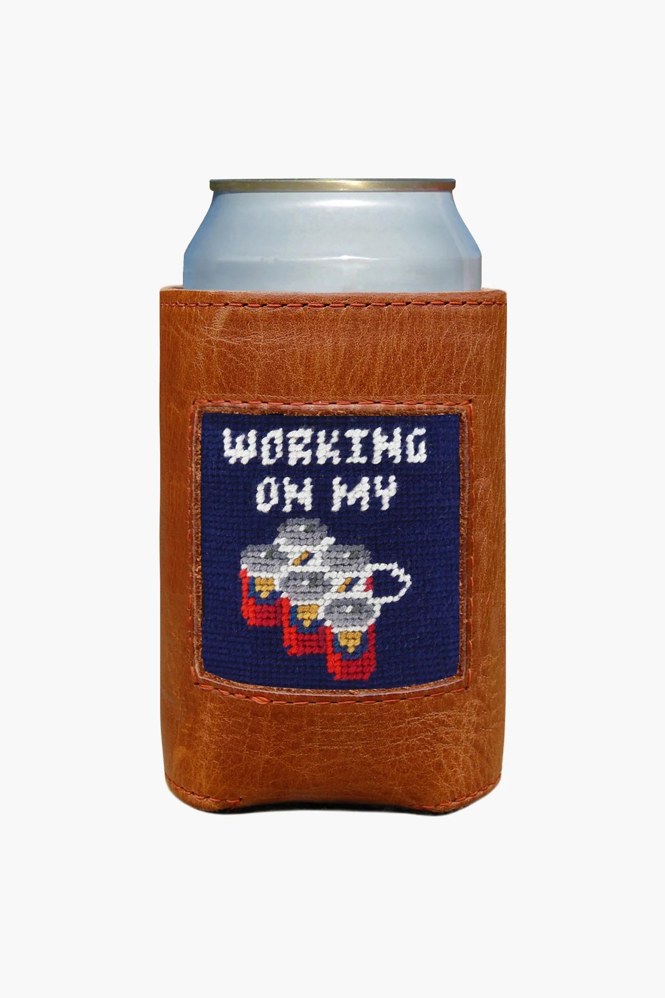 Working On My Six Pack Needlepoint Can Cooler | Tuckernuck (US)